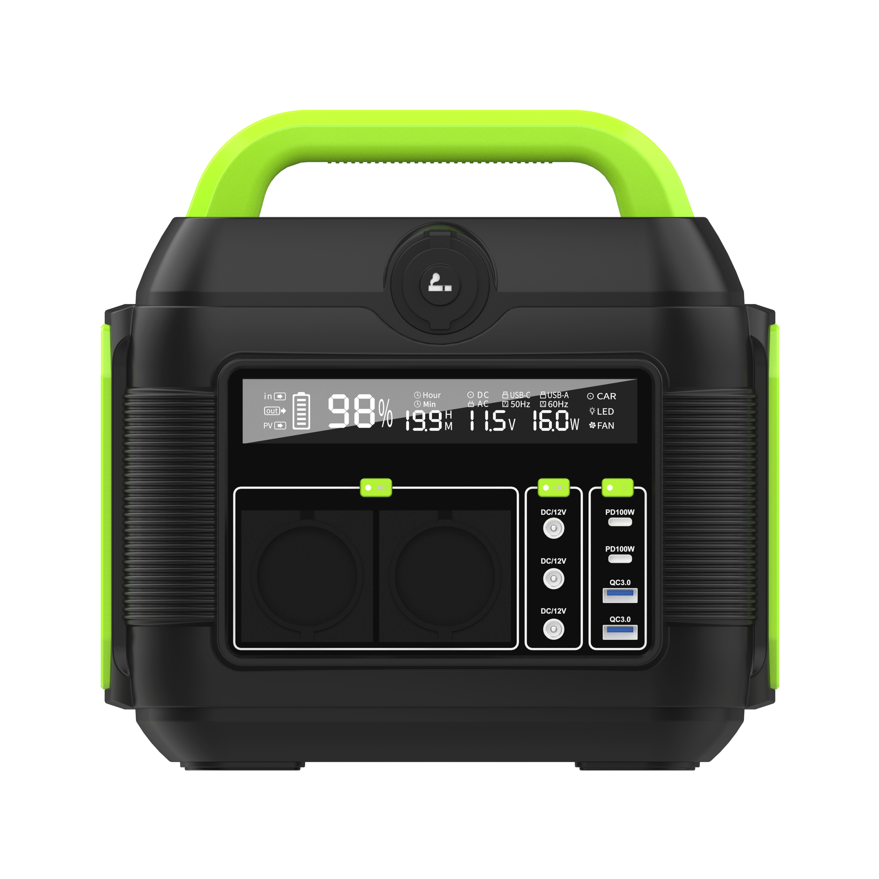 Centrale électrique portable de stockage d'énergie extérieure 600W, alimentation de secours domestique