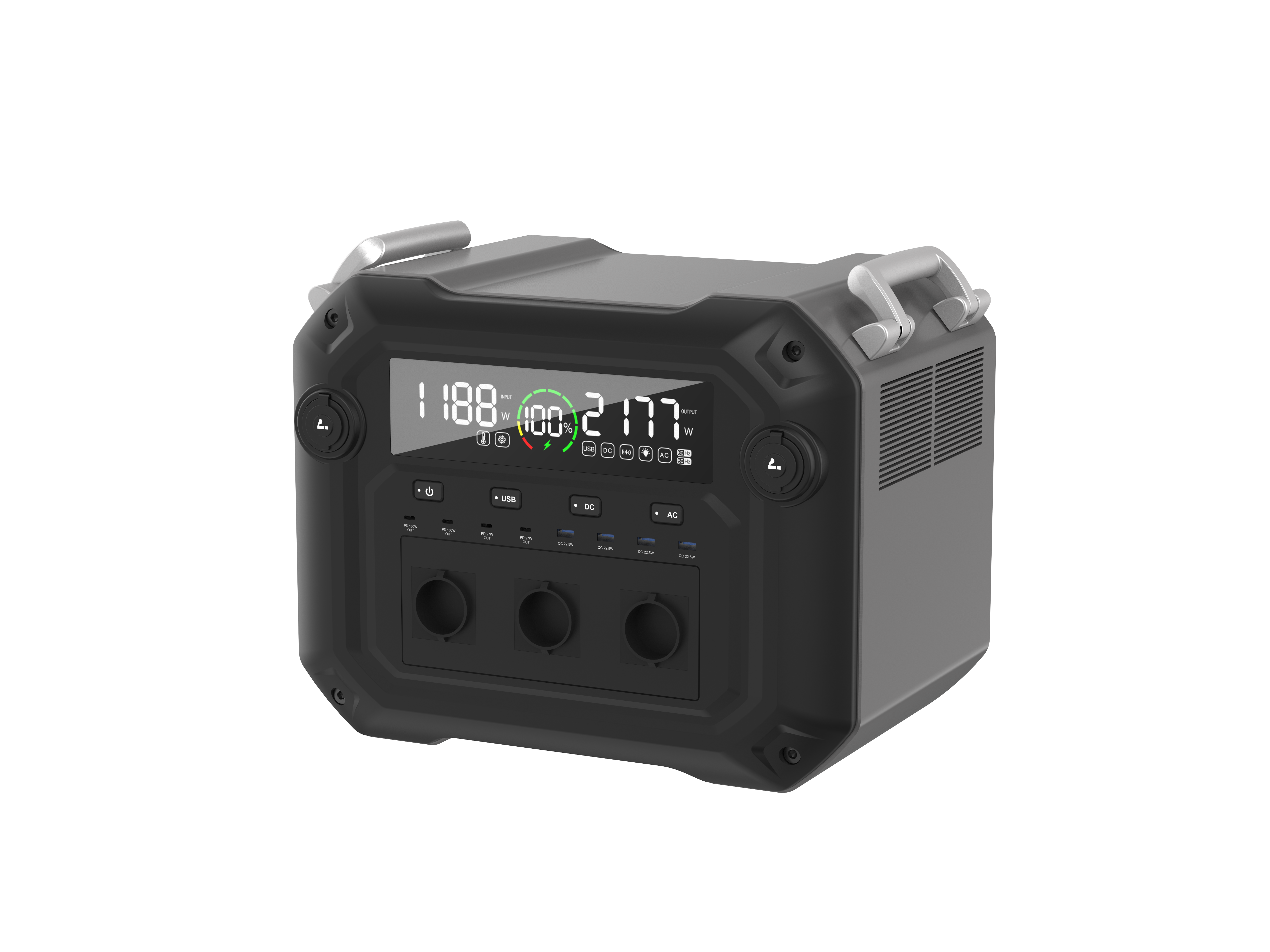 Station de recharge portable pour camping en plein air, plusieurs modes de charge, 3600W LiFePO4, famille