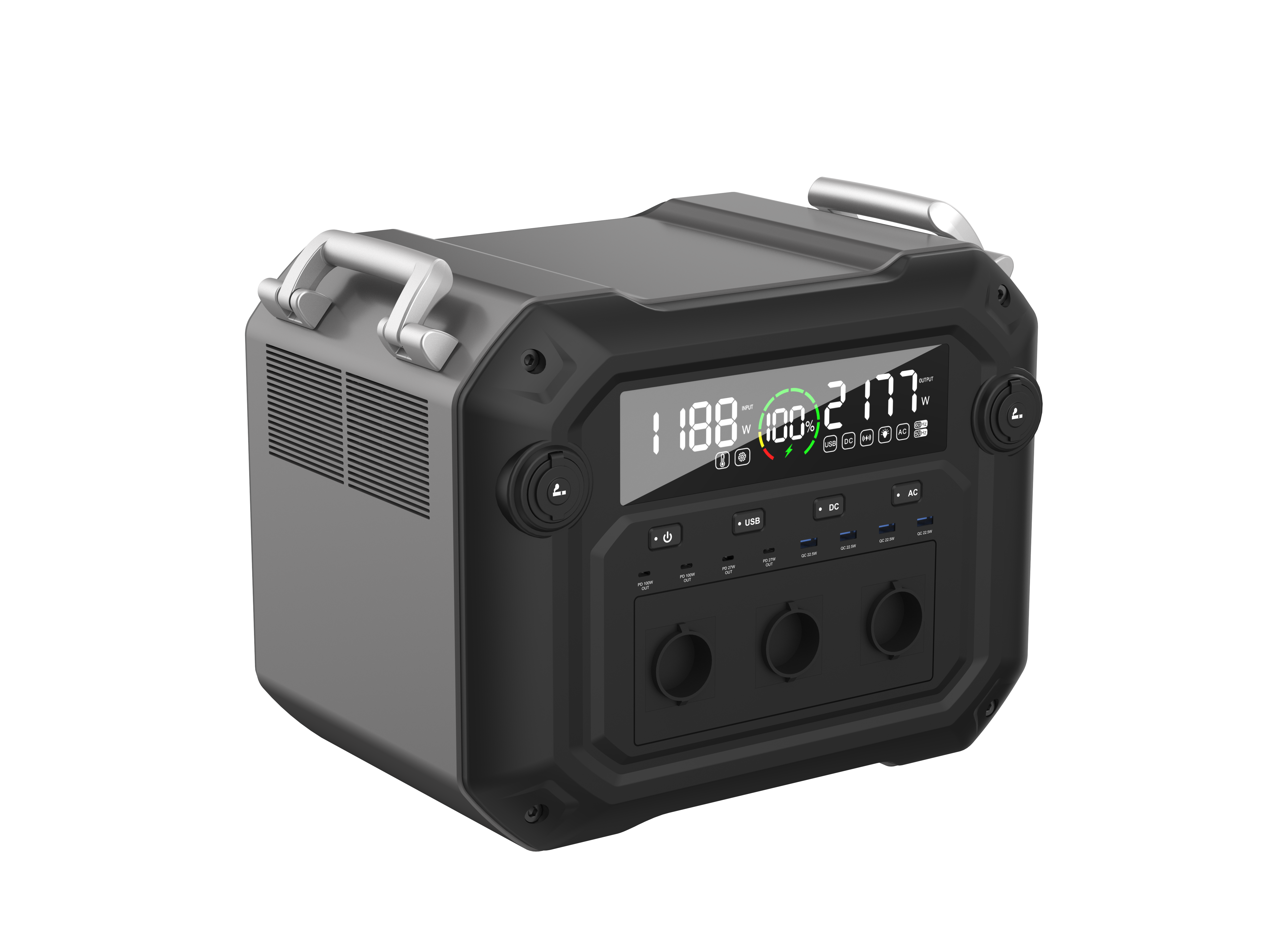 Station de recharge portable pour camping en plein air, plusieurs modes de charge, 3600W LiFePO4, famille
