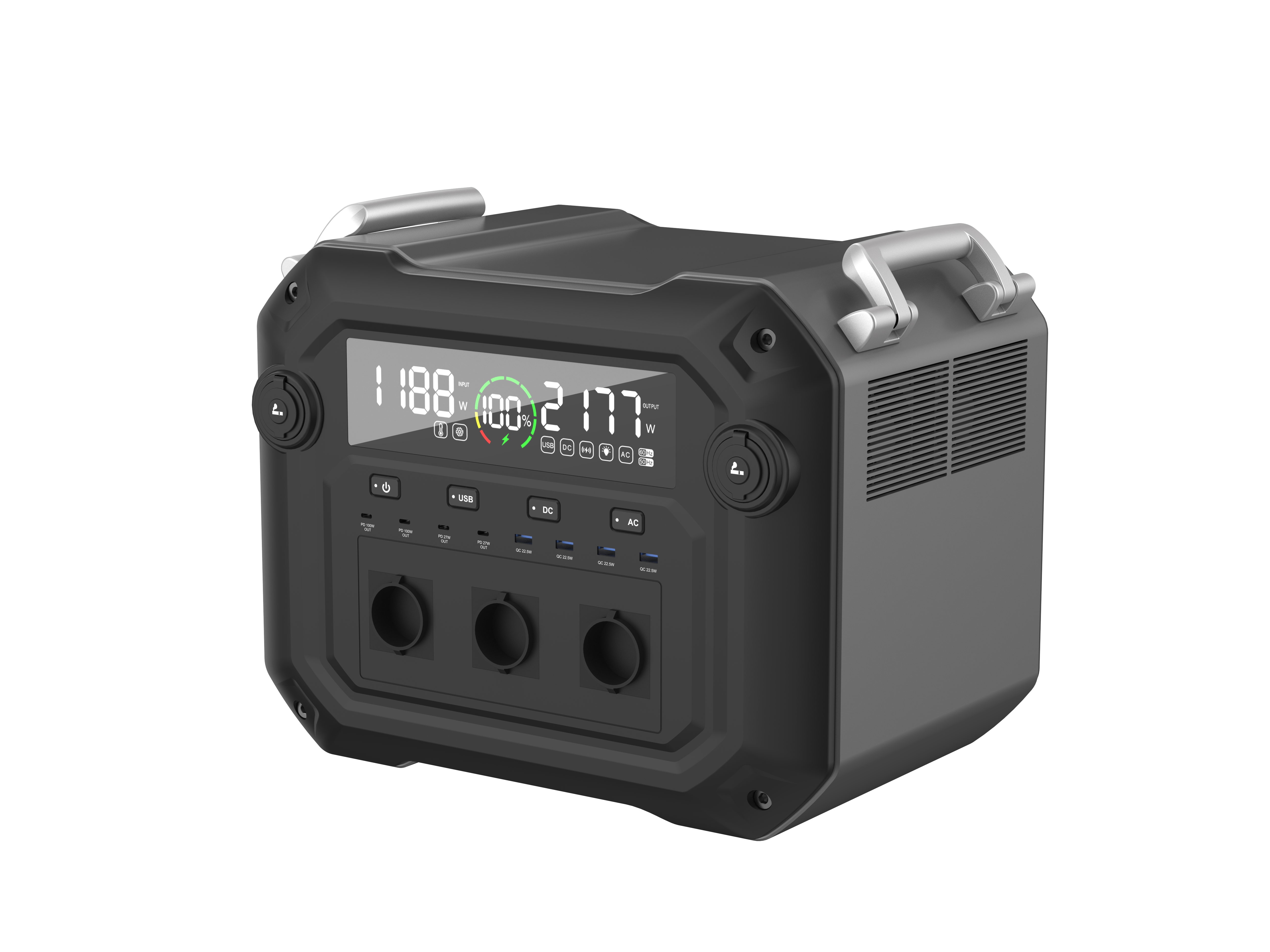 Station de recharge portable pour camping en plein air, plusieurs modes de charge, 3600W LiFePO4, famille